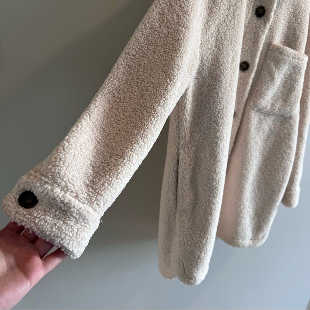 NWT Lucky Brand Faux Shearling Shirt Jacket Size M - Picture 4 of 10